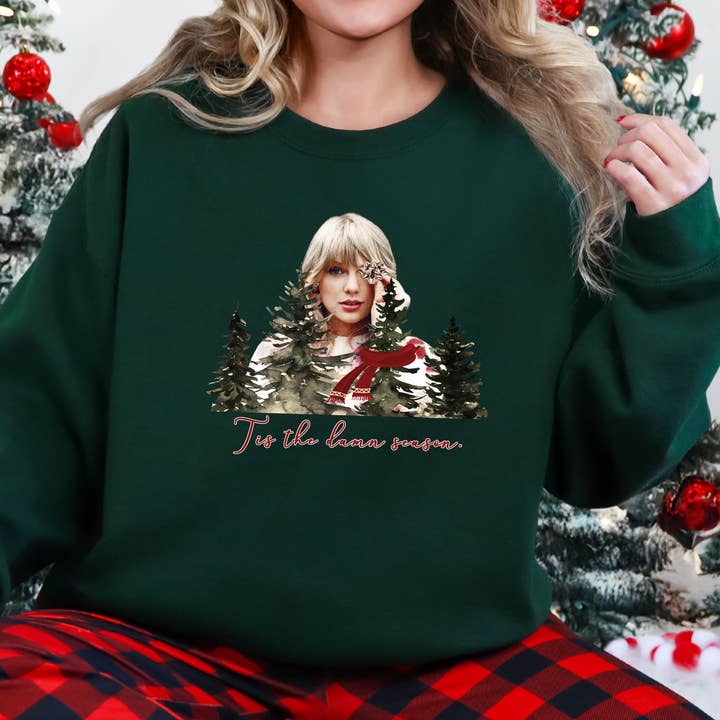 Camisola de Natal com gola redonda - Tis the Damn Season por atacado de Days with Gray