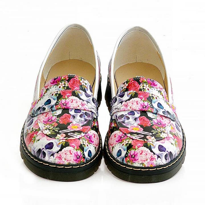 Zapatos Oxford de Calaveras y Flores NMOX101 para venta al por mayor de Goby
