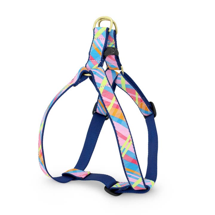 Pink Madras Dog Harness for wholesale by Up Country, Inc.