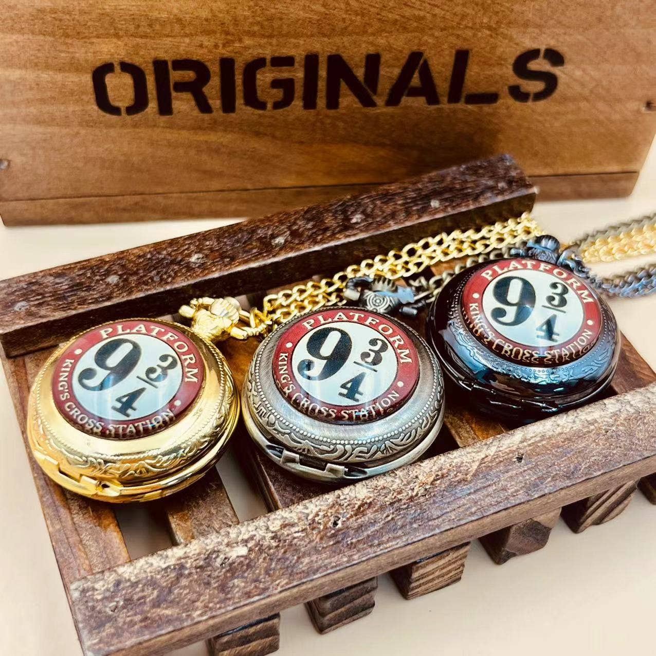 WoodWristCo - Wholesale Wrist Watch - Unisex - Nine and Three-Quarters Pocket Watch1