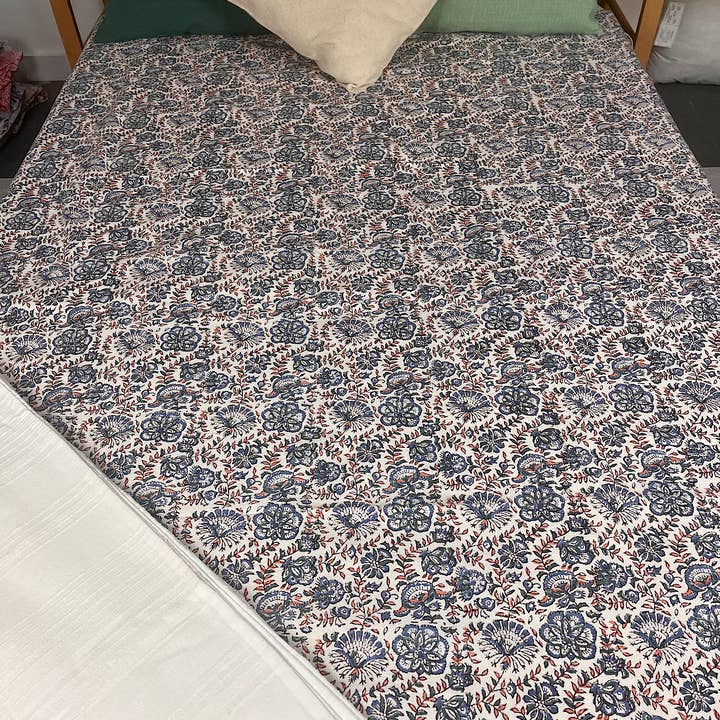 Colcha 90x108 azul Starflower para venta al por mayor de natural habitat