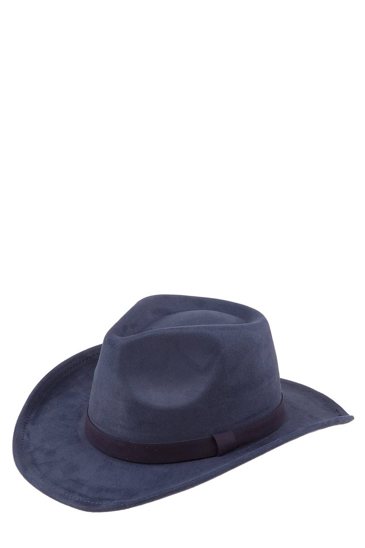 anbfashion - Wholesale Fedora - Women's - FEDORA FAUX SUEDE HAT WITH COWBOY BAND 8