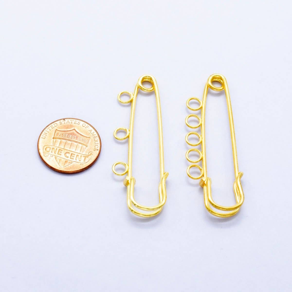 Aim Eternal - Wholesale Craft Supplies - 24K Gold Filled Safety Pin Shoe Bag Charm Keychain Finding | Z1074 Z10757