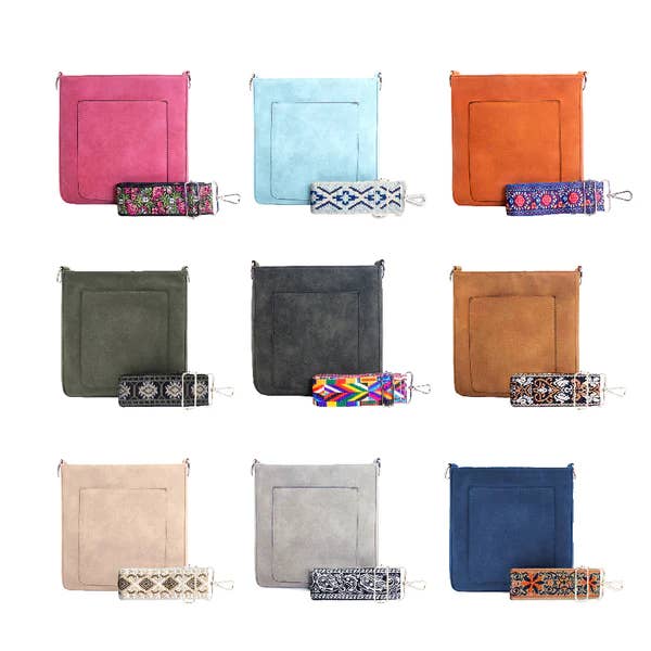 K. Carroll Accessories - Wholesale Crossbody Bag - Women's - MAY SUEDE VEGAN LEATHER CROSSBODY🍁