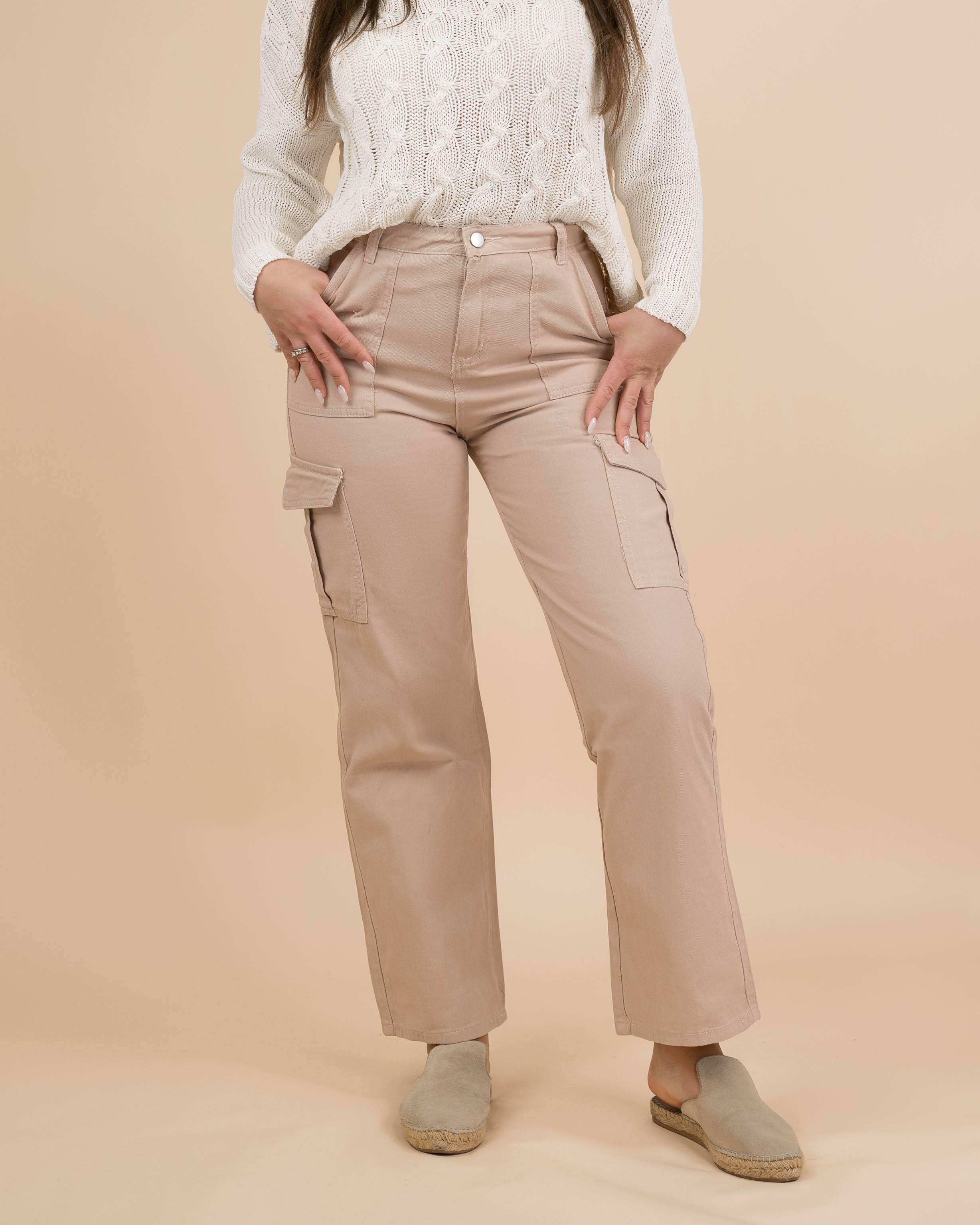 Fashion Combination - Wholesale Pants - Women's - flap pocket side cargo pants0