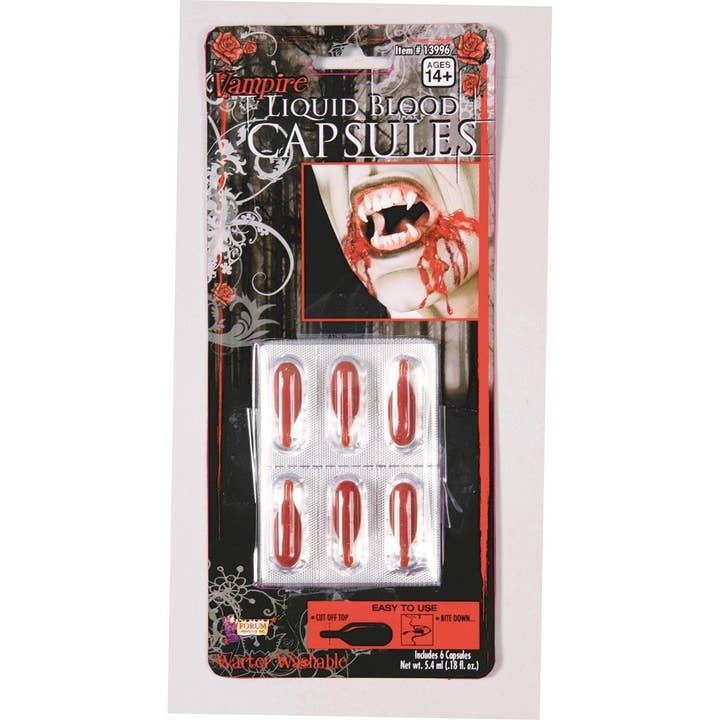 Blodkapsler-væske/kapsler for engroshandel hos Party Expo, LLC