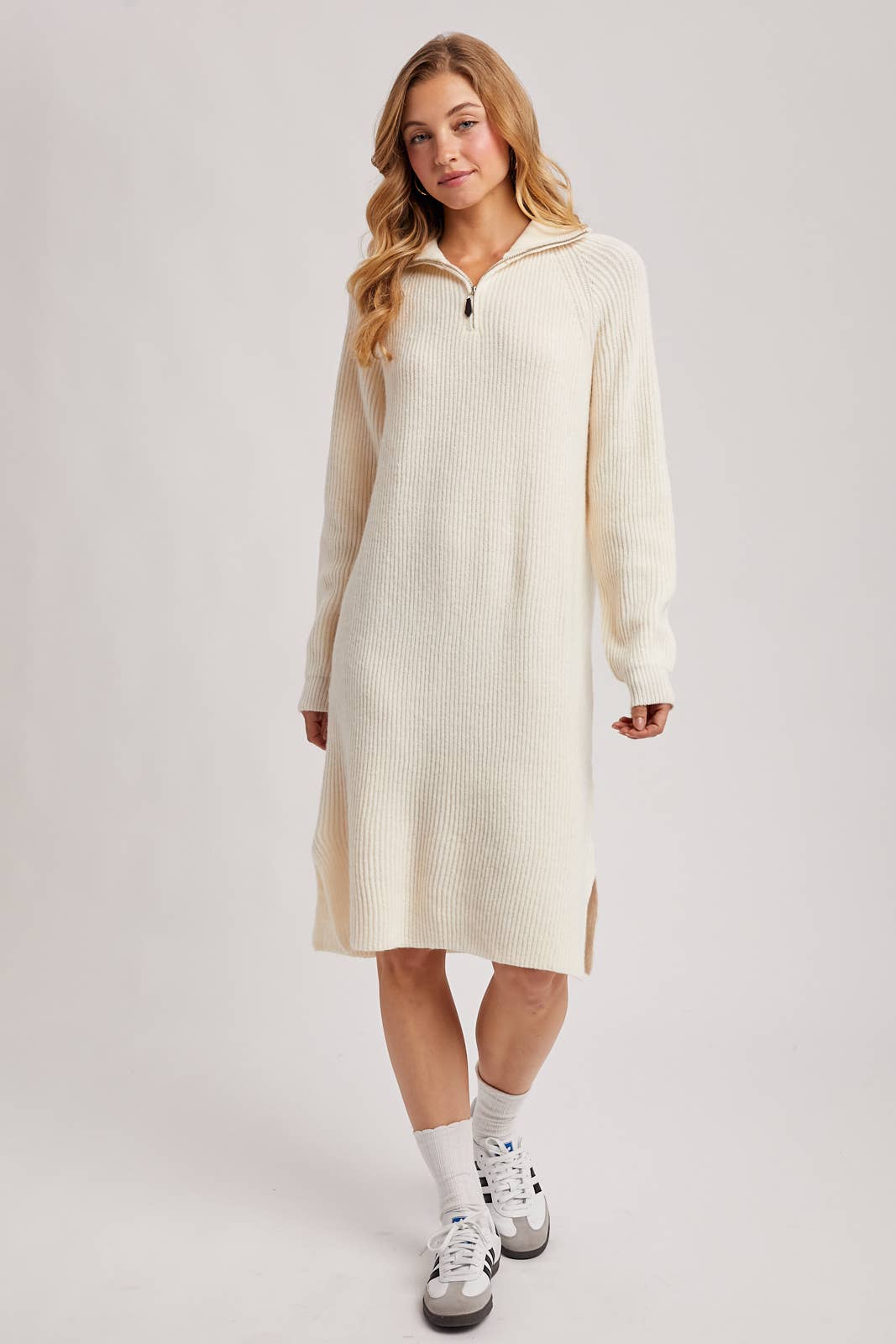 Bluivy - Wholesale Dress - Women's - QUARTER ZIP SWEATER DRESS14