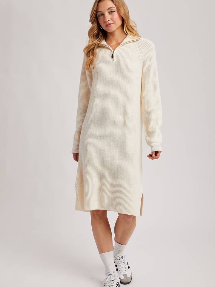 Bluivy - Wholesale Dress - Women's - QUARTER ZIP SWEATER DRESS14