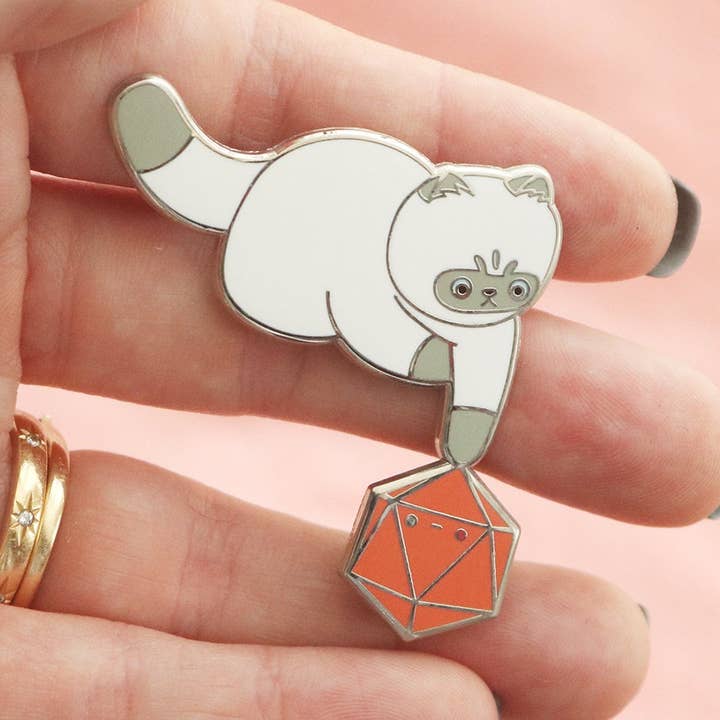 Himalayan D20 Dice Buddy Enamel Pin for wholesale by Dbl Feature