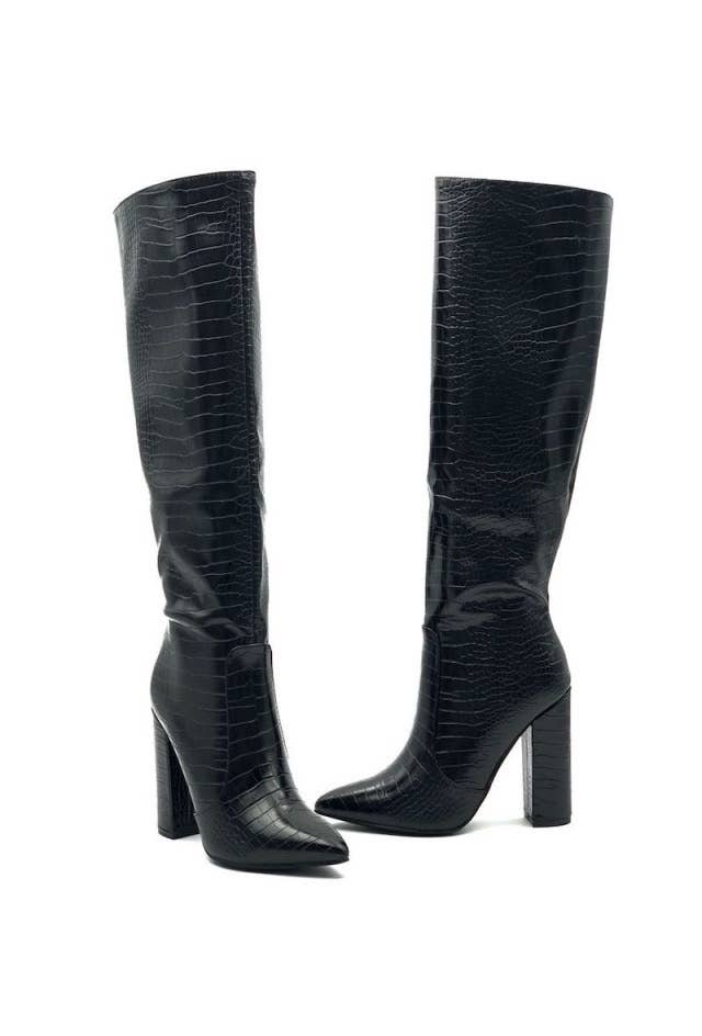 Stephan Paris - Wholesale Boots - Women's - C-132b crocodile pattern pointed boots8