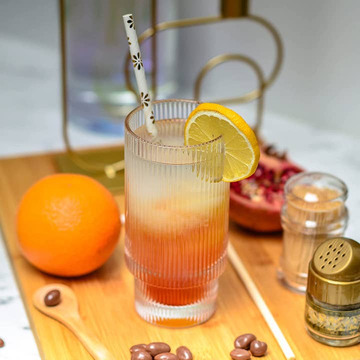 Greenline Goods - Wholesale Drinking Glass/Cup - Ripple Drinking Glasses (Set of 4)4