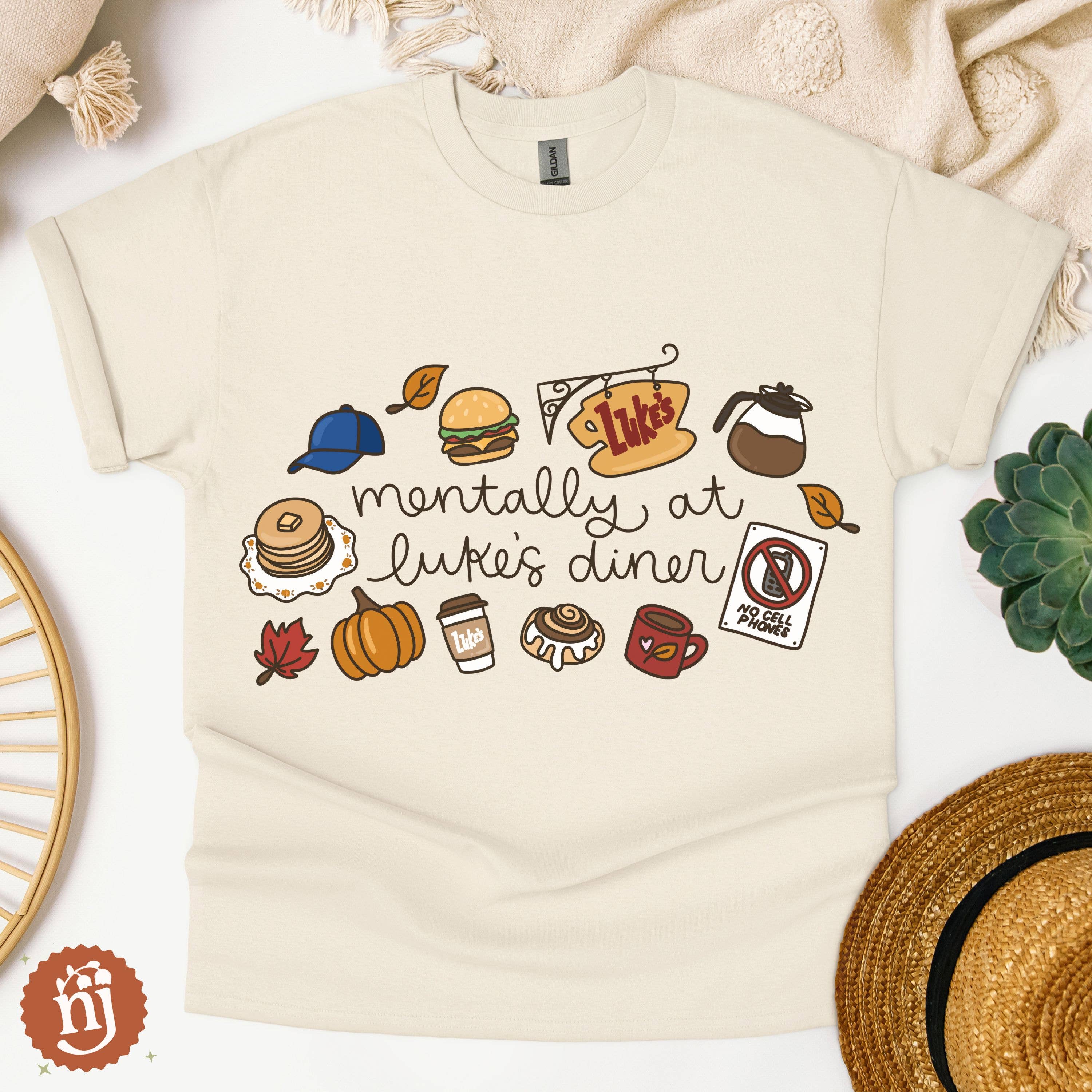 Nearly June Design Co - Wholesale T-Shirt (Graphic) - Unisex - Gilmore Girls Mentally at Luke's Diner T-Shirt0