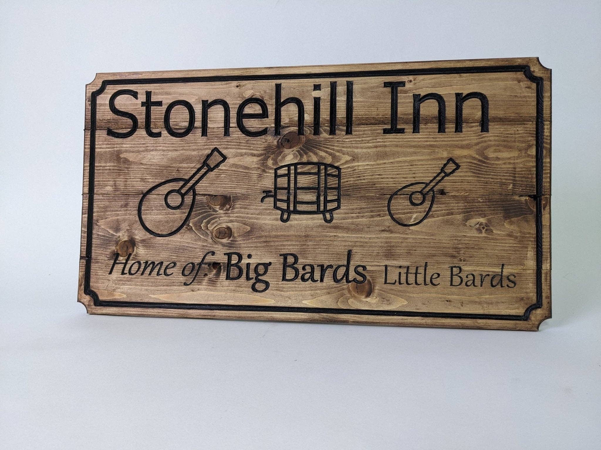 EBONWOOD - Wholesale Sign - Custom Tavern Campaign Sign | Rustic Campaign Sign | TTRPG Sign | 24in x 18in1