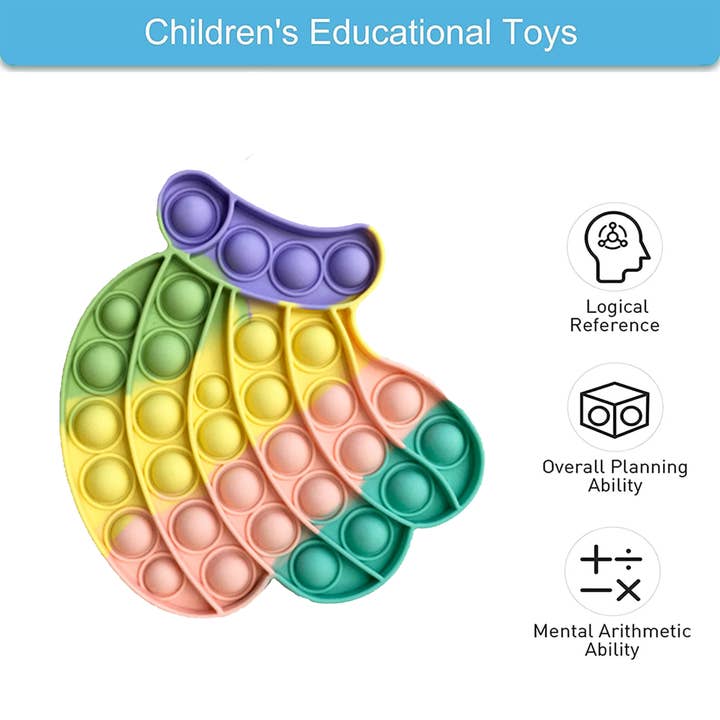 JSBlueRidge Toys - Wholesale Fidget Toy - Kids - Rainbow Banana Pop It Fidget Kids Toys3