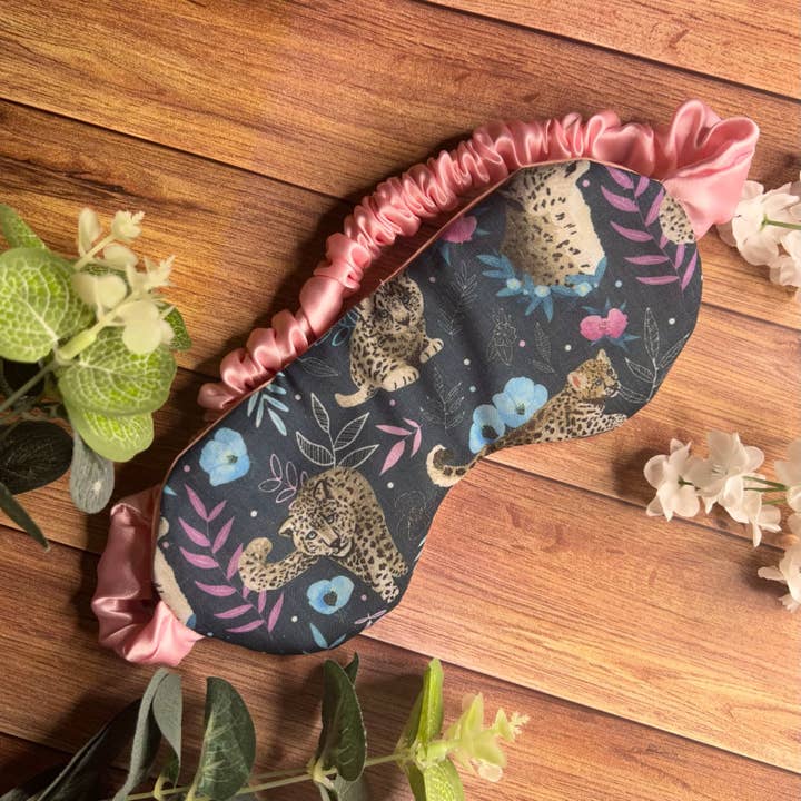 Snow Leopard Sleep Mask for wholesale by Tahlia Paige