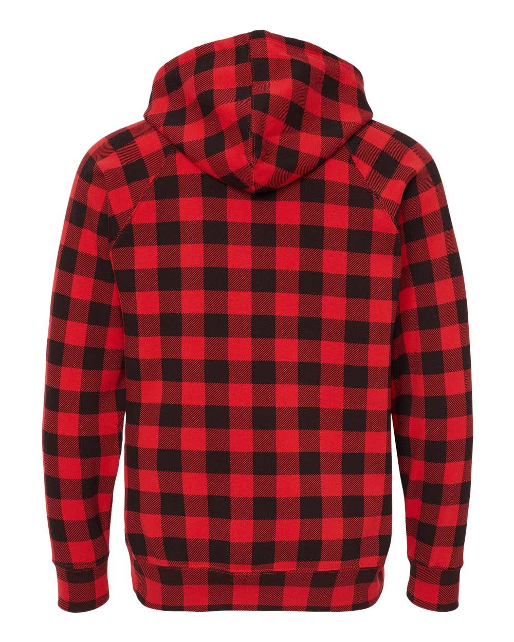 Wi-Wear – Hoodie – Unissexo por atacado – Moletom xadrez unissex Wisconsin Red Buffalo1