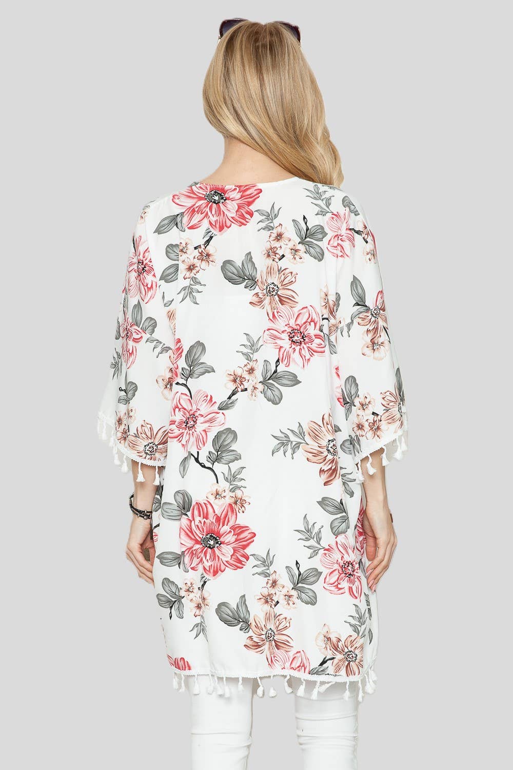 Justin & Taylor – wholesale Strandkläder – Dam – With Love, Rose | Blommig baddräkt med tofs2