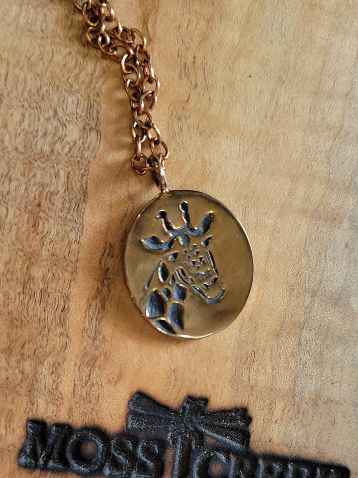 Giraffe Pendant Bronze for wholesale by Moss Creek Art