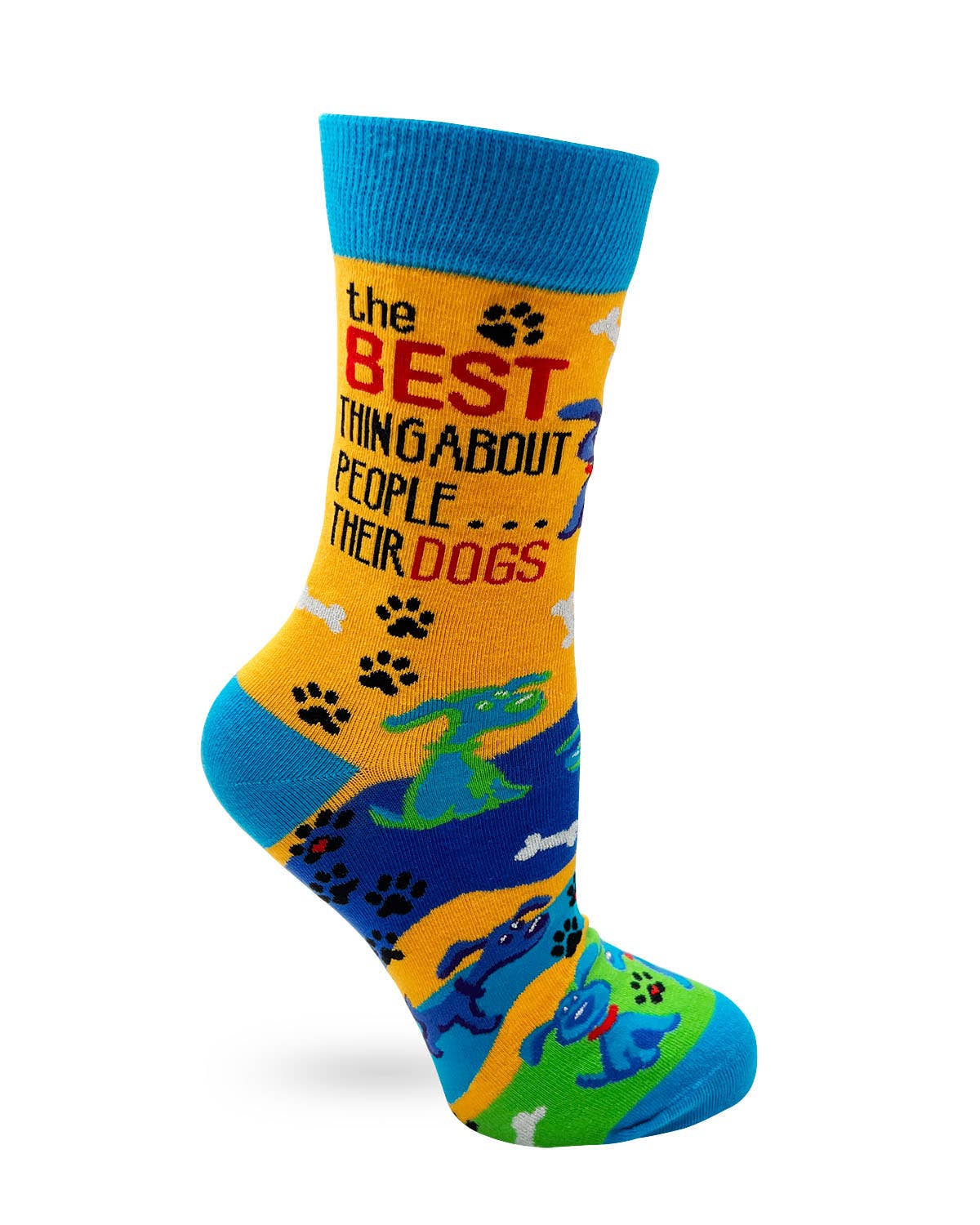 Fabdaz - Wholesale Socks - Women's - Best Thing About People...Their Dogs Women's Crew Socks1