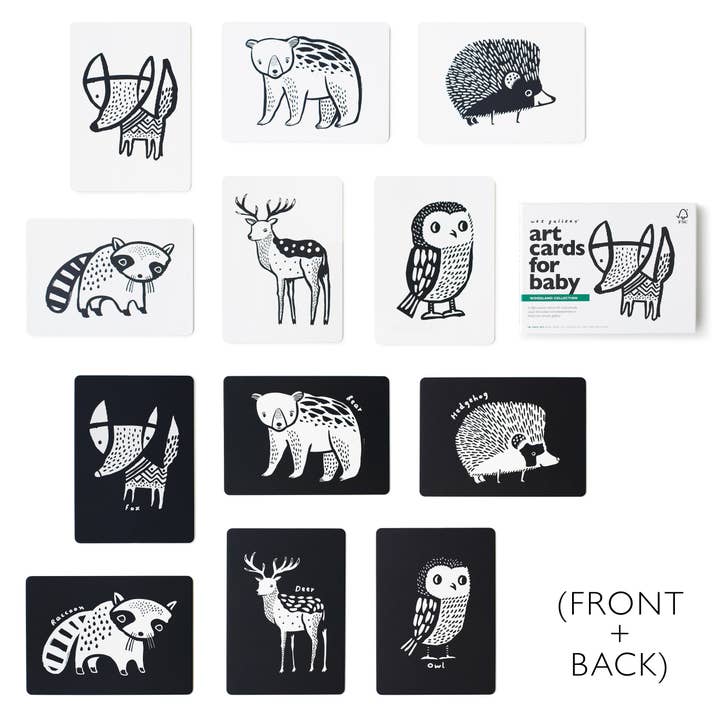 Wee Gallery - Wholesale Learning Cards - Kids & Baby - Art Cards for Baby - Woodland Animals - Infant Flash Cards2