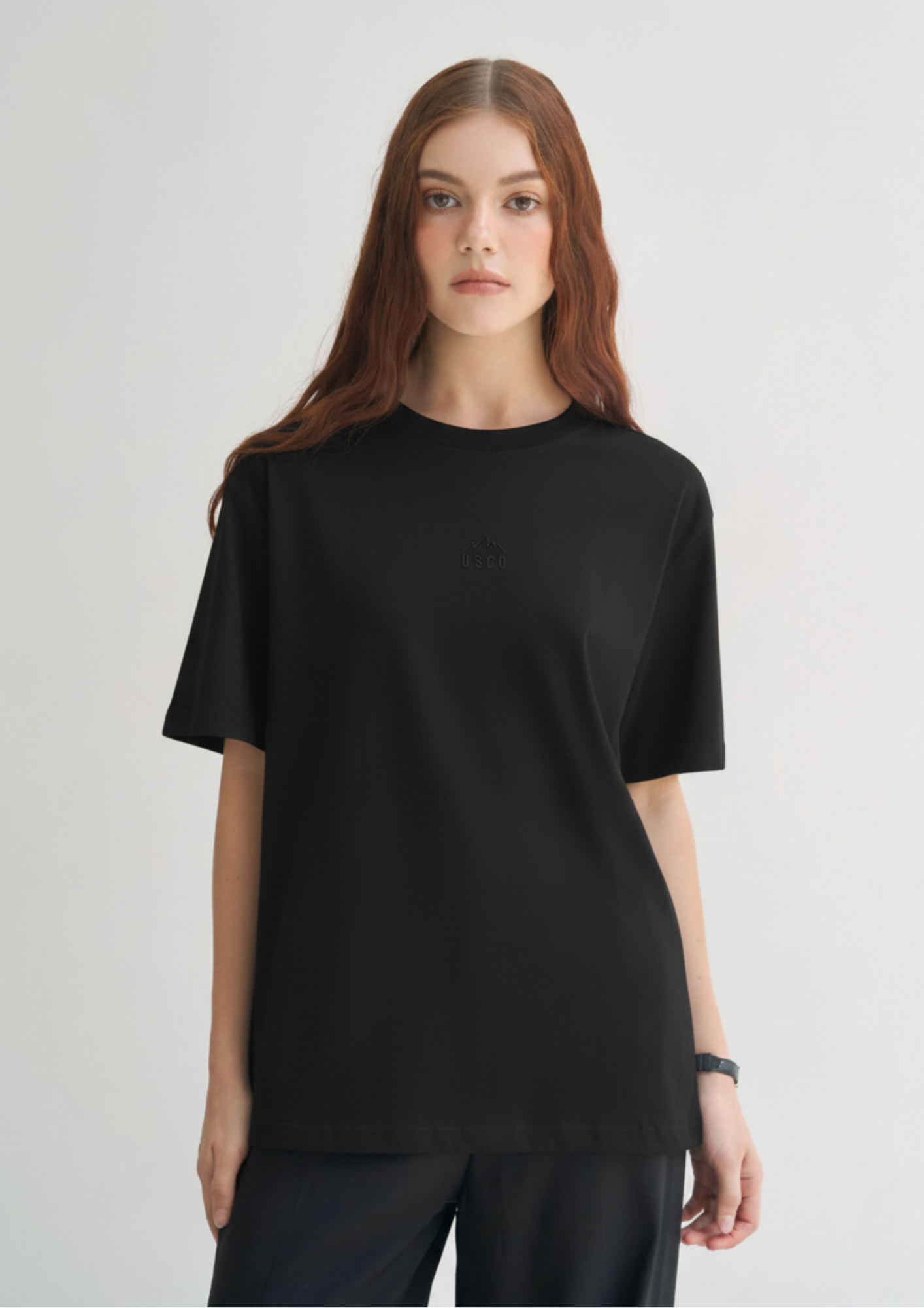 USCO - Vente T-shirt – femme - T-shirt basique en noir2
