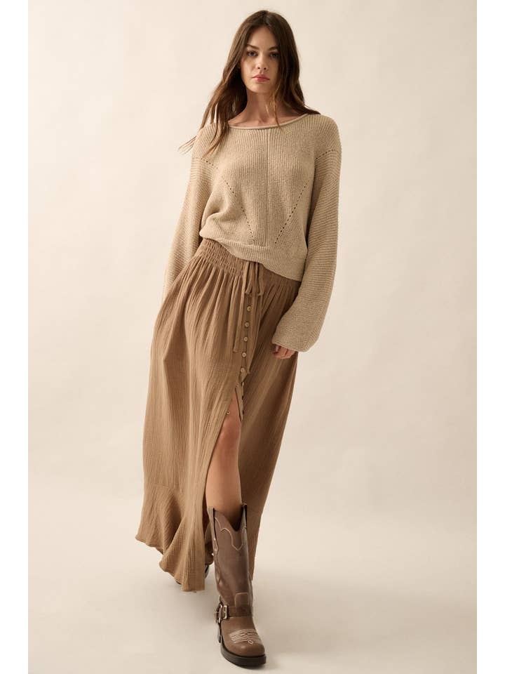 Promesa USA - Wholesale Knit Sweater - Women's - Solid Rib-Knit Dolman-Sleeve Sweater