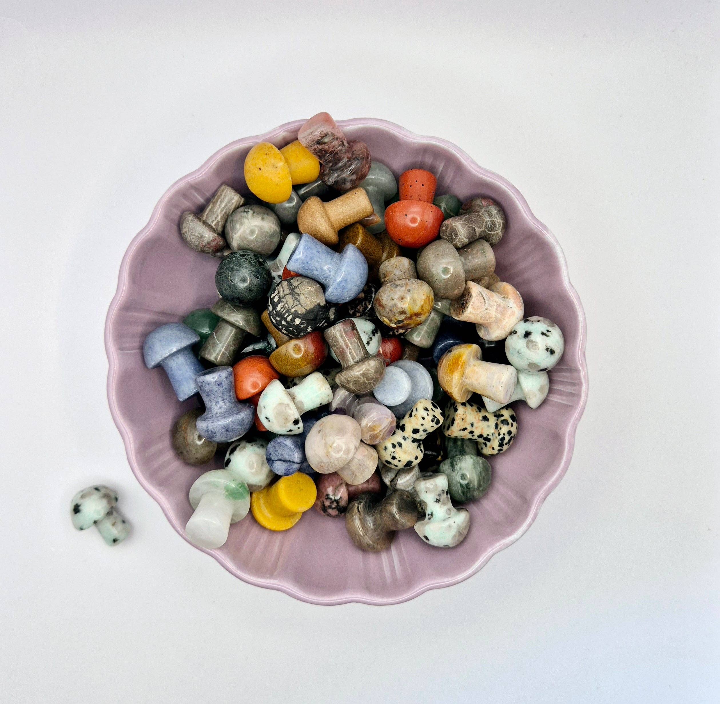 Moonlight Gemstones - Wholesale Spiritual Stone/Crystal - 2cm Mini Gemstone Mushroom — Intuitively Chosen Variety2