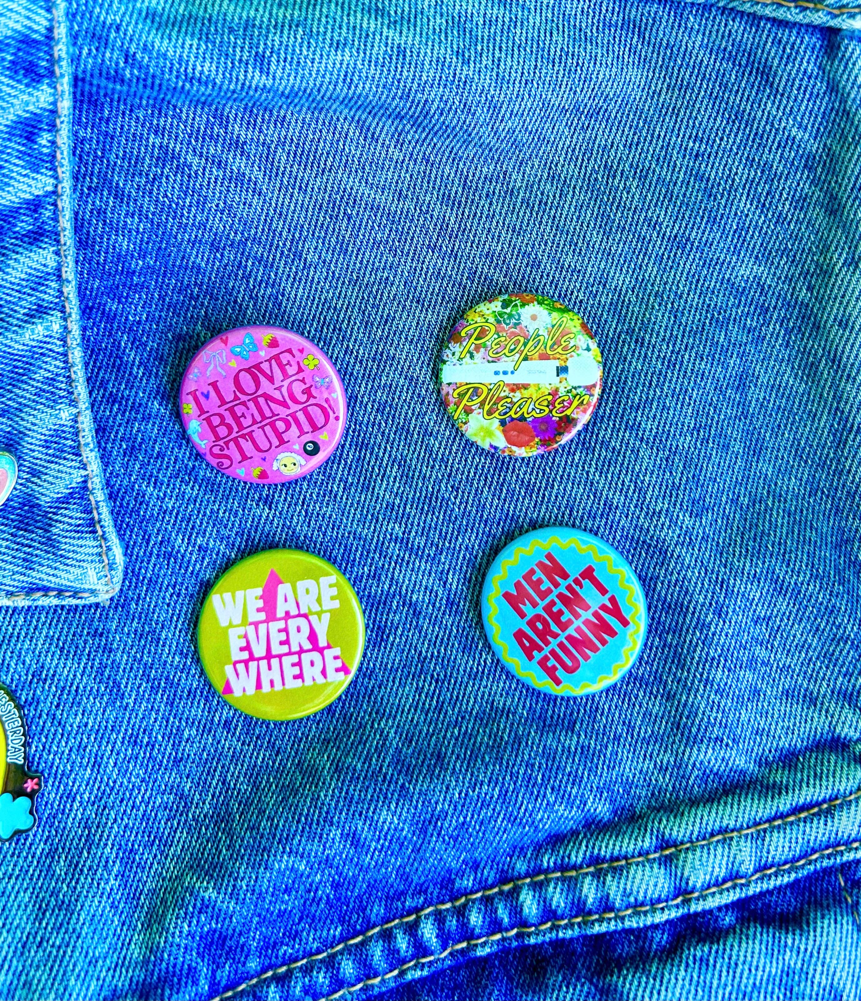 The Peach Fuzz - Wholesale Lapel Pin/Button - We Are Everywhere Button1