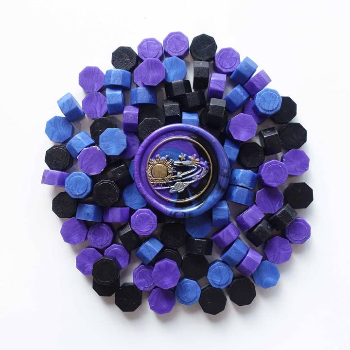 Galactic Mix 100pcs sealing wax beads for wholesale by Fiona Ariva