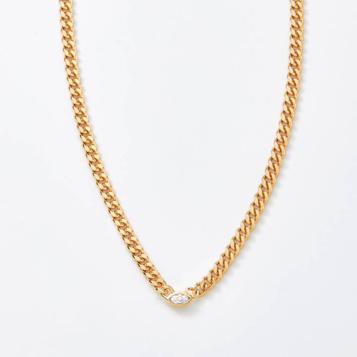 Collana a Catena Cassia Curb (Spedizione a metà settembre) per la vendita all'ingrosso da parte di Sara Patino Jewelry