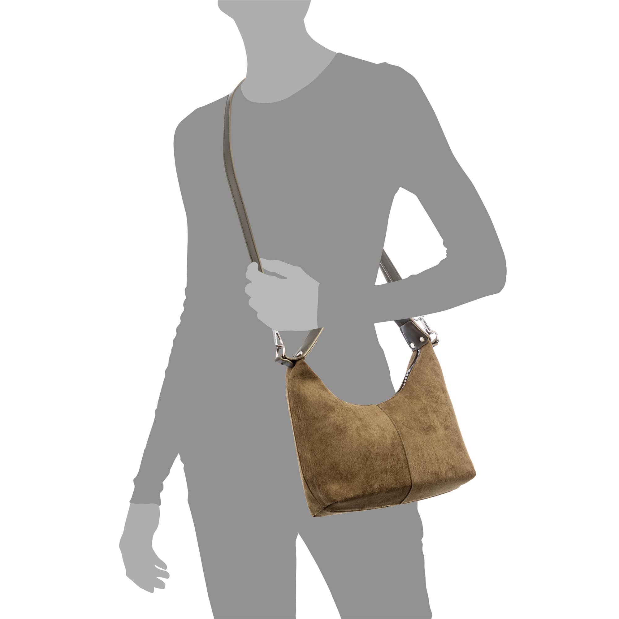 FIRENZE ARTEGIANI - Vendita all'ingrosso Tracolla - Donna - Atina borsa a tracolla in vera pelle scamosciata.5