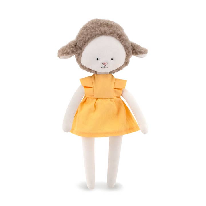 Orange Toys - Wholesale Doll - Kids - Zoe The Sheep Plush: Yellow dress clothing set -29cm