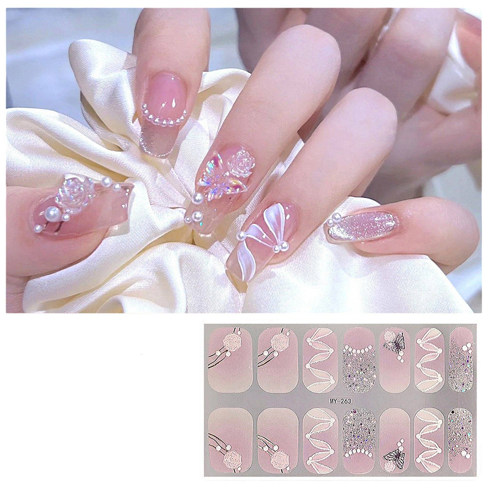 ASSORTED Gel Nail Sticker MY263 (12PC) for wholesale on Faire2