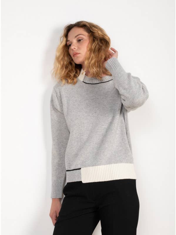 COLLEGE-PULLOVER MIT RUNDHALSAUSSCHNITT (2323) für den Großhandel von Pako Litto