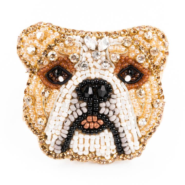 Bulldog Napkin Ring for wholesale by Beth Ladd Collections