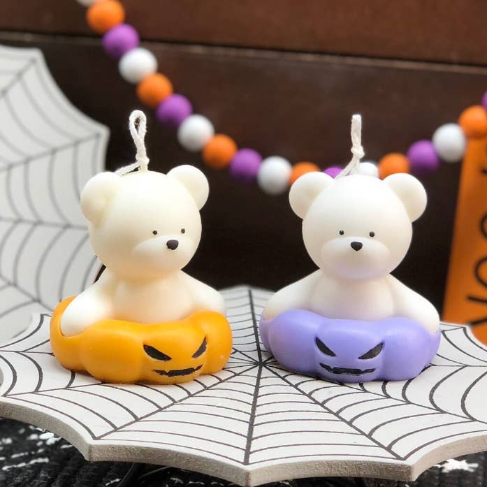 Halloween Bear Candle for wholesale by Big Fan Art Studio Inc.