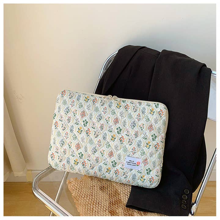 Dipped Shop - Wholesale Laptop/Tablet Case - Women's - Flower Love Print Cute Laptop Ipad Bag DPB29244