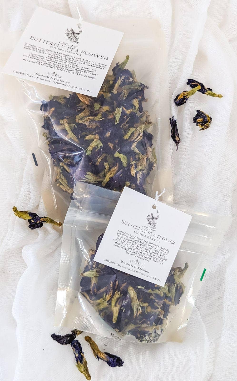 Woodwicks & Wildflowers – Großhandel Loser Tee – Blauer Schmetterlingserbsenblüten-Tee2