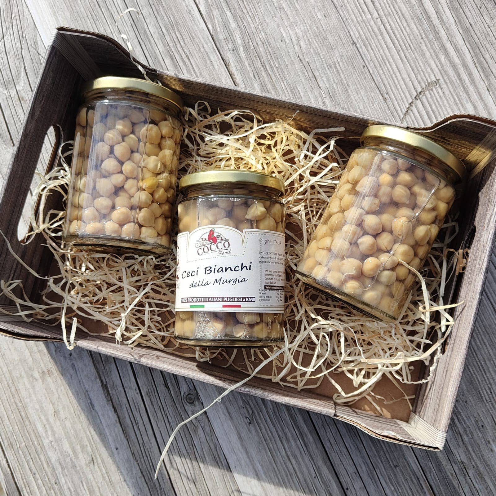 Cocco Food – Refeição preparada de longa durabilidade por atacado – Grão-de-bico branco italiano em pote de vidro 280 g2