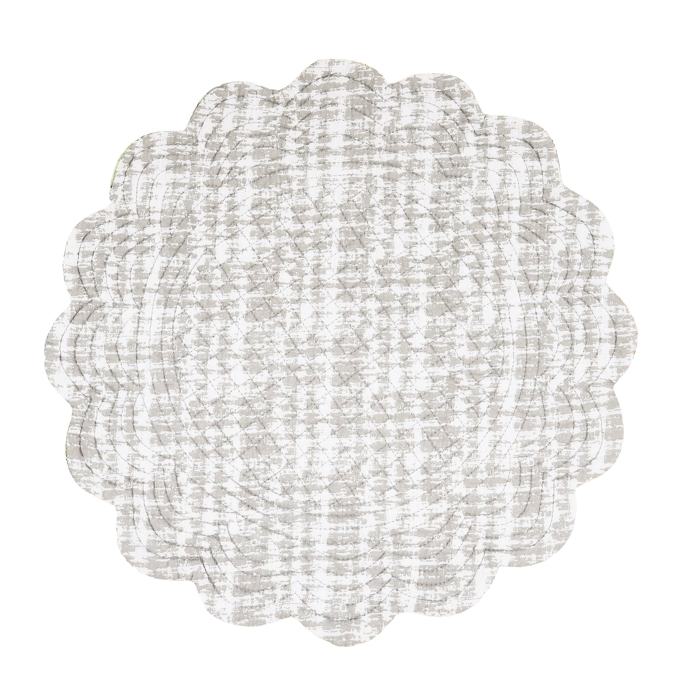 C&F Home - Wholesale Placemat - Frey Round Quilted Reversible Colorful Paisley Placemat2