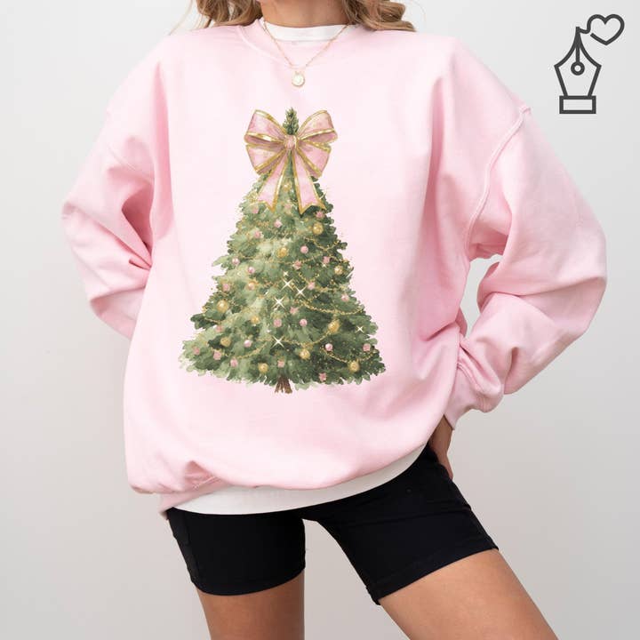 Sweat-shirt Arbre de Noël Style Aquarelle pour la vente par KylieBeth Designs