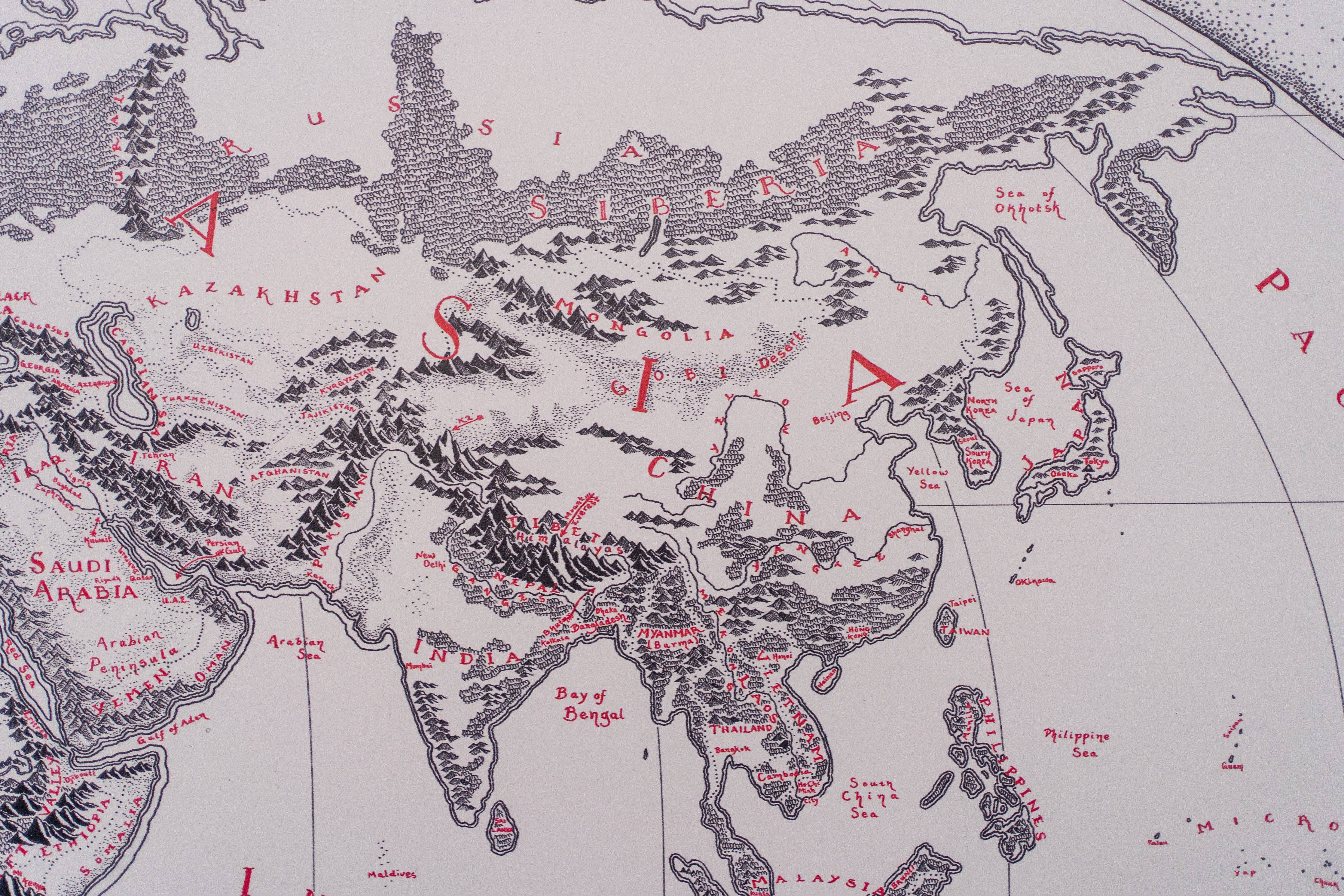 Lord of Maps - Wholesale Map - Hand-Drawn High Quality World Map10