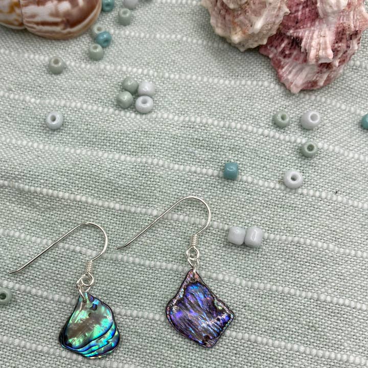 Shell earrings | abalone shell 925 silver for wholesale by Salty Dreamers