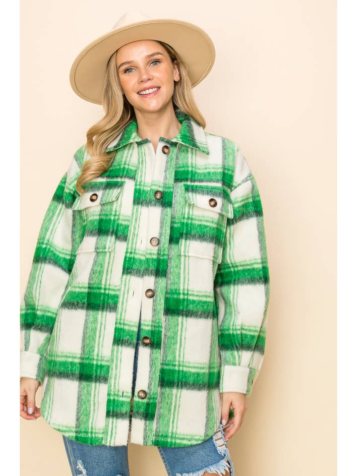 Winsome Apparel - Vendita all'ingrosso Giacca a camicia - Donna - GIACCA IN FLANELLA SPAZZOLATA