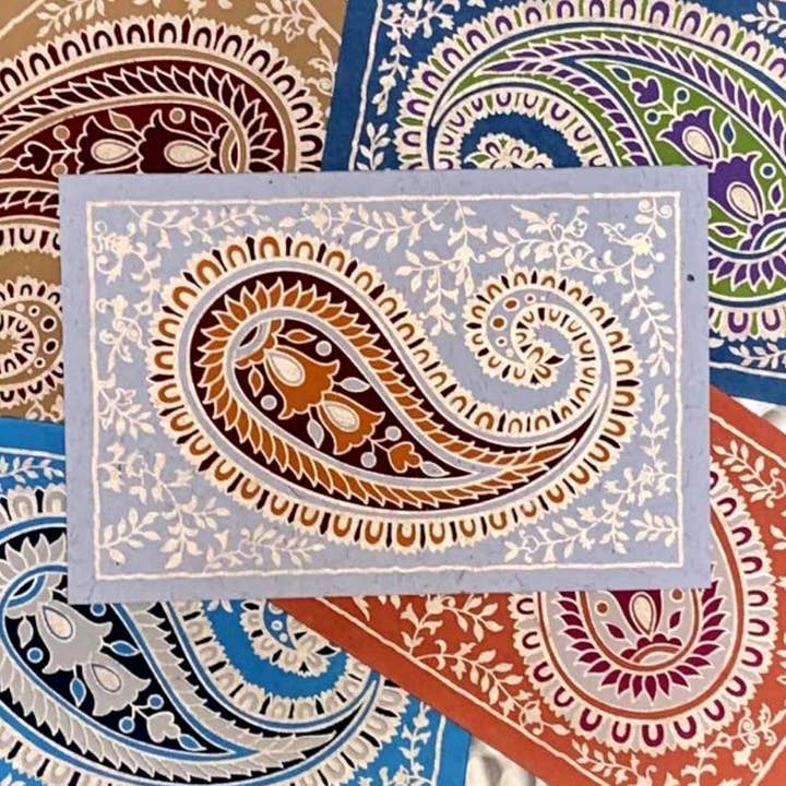 Creativity - Set of 5 Handmade Paper Greeting Cards for wholesale by Bombay Paper