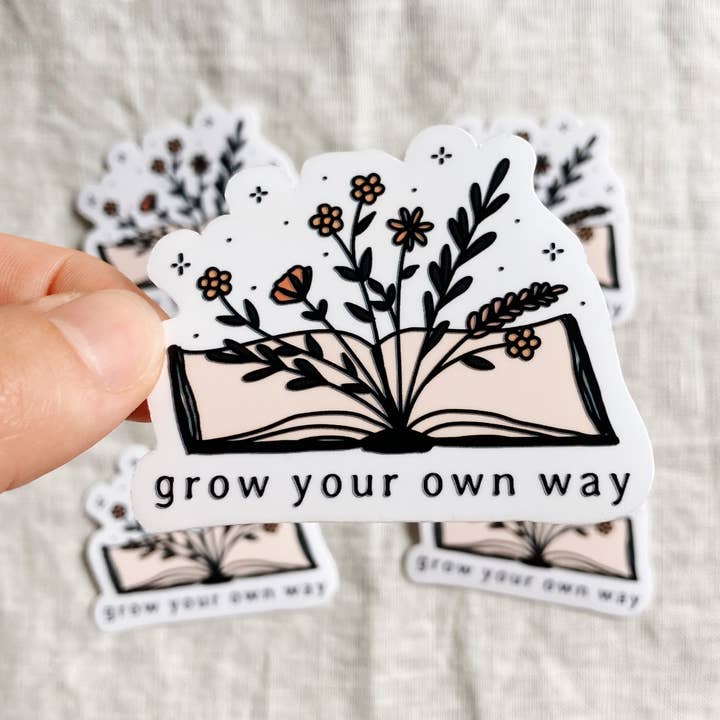 Grow Your Own Way Vinyl Sticker for wholesale by Tiny Acres Co