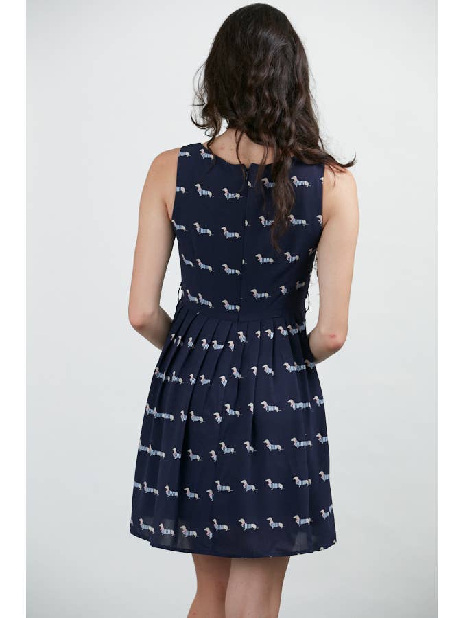 SM WARDROBE - Wholesale Dress - Women's - Wiener Dog Print Dressei5