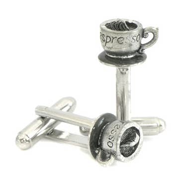 Espresso Cufflinks for wholesale by Cufflinks Depot