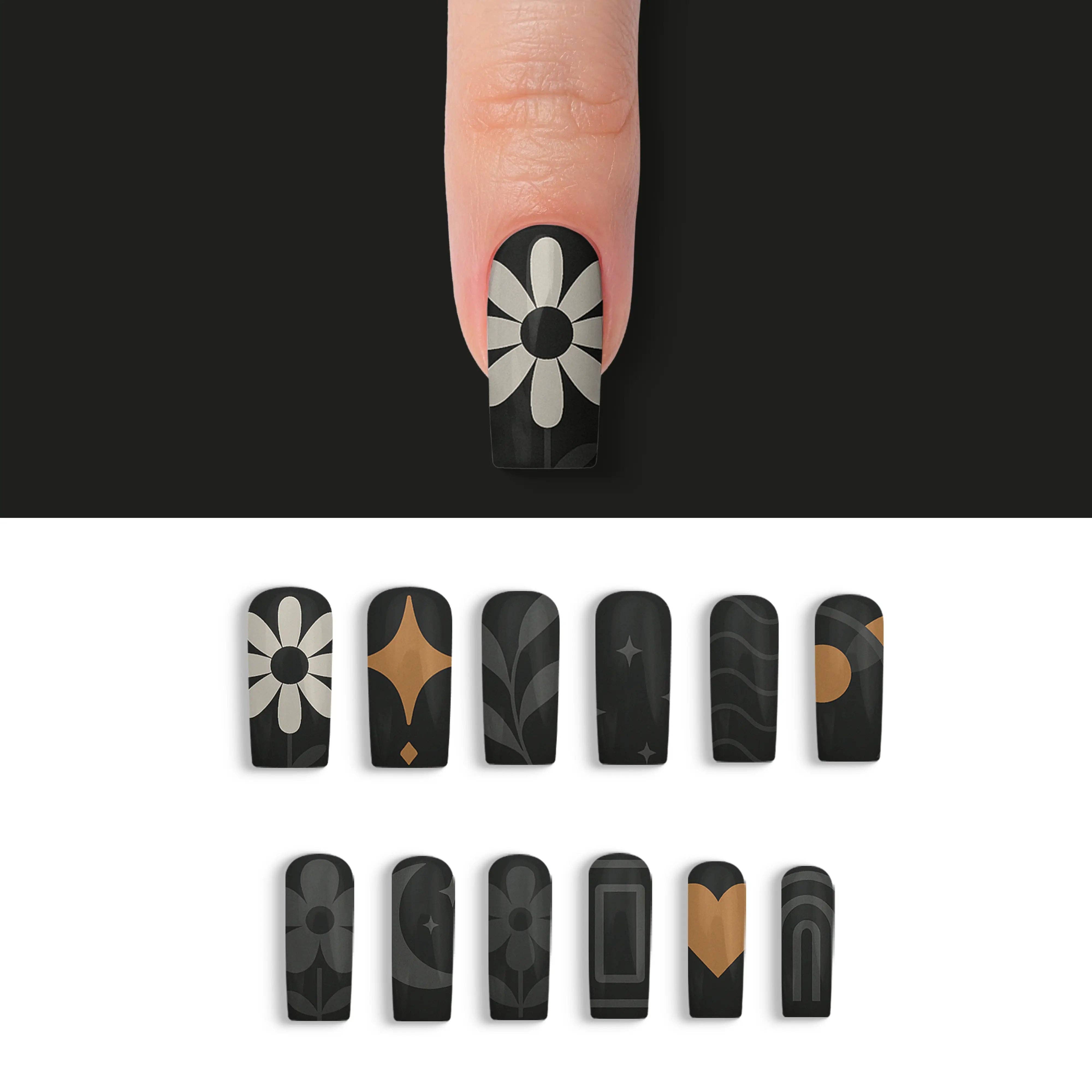 FYNE BODY - Wholesale Press-on/fake nails - Midnight Sunbeam Black Summer Press-On Nails39