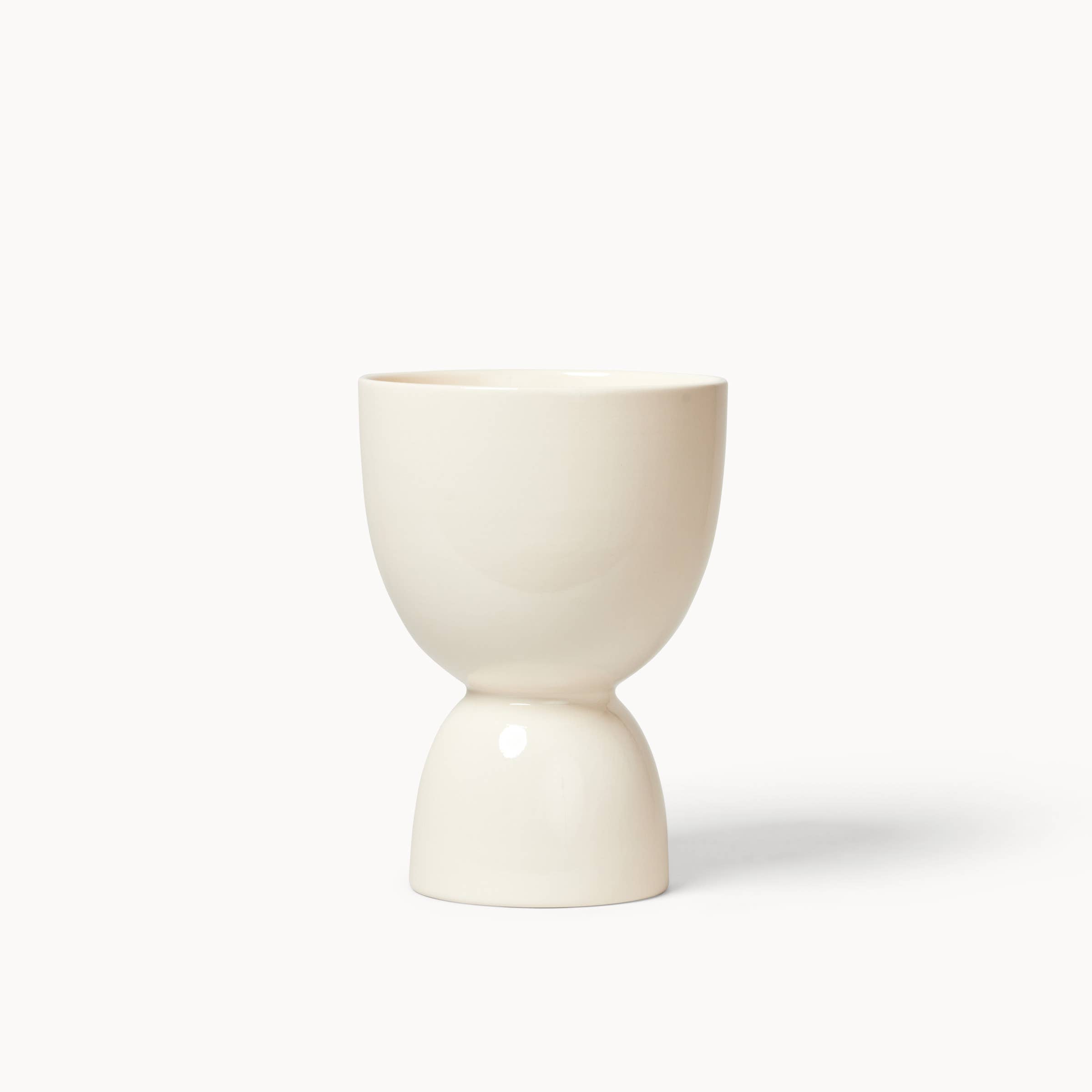 Franca - Wholesale Plant Pot - White Stacked Planters (Gloss)2